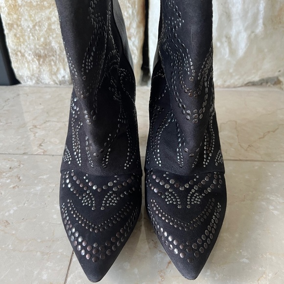 COPY - ISABEL MARANT Suede Studded Accents Western Boots 37 - Picture 3 of 5